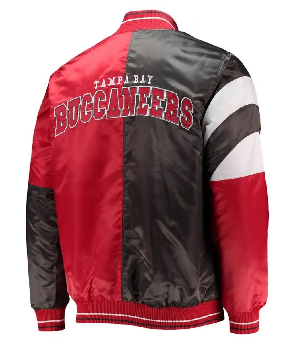 Tampa Bay Buccaneers Red and Black Full-Snap Jacket