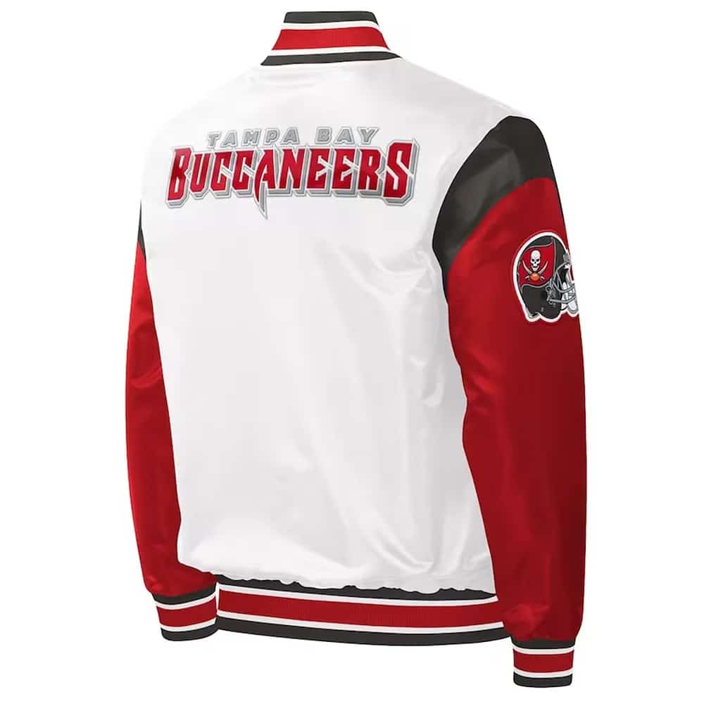 Tampa Bay Buccaneers Throwback Warm Up Pitch Satin Jacket