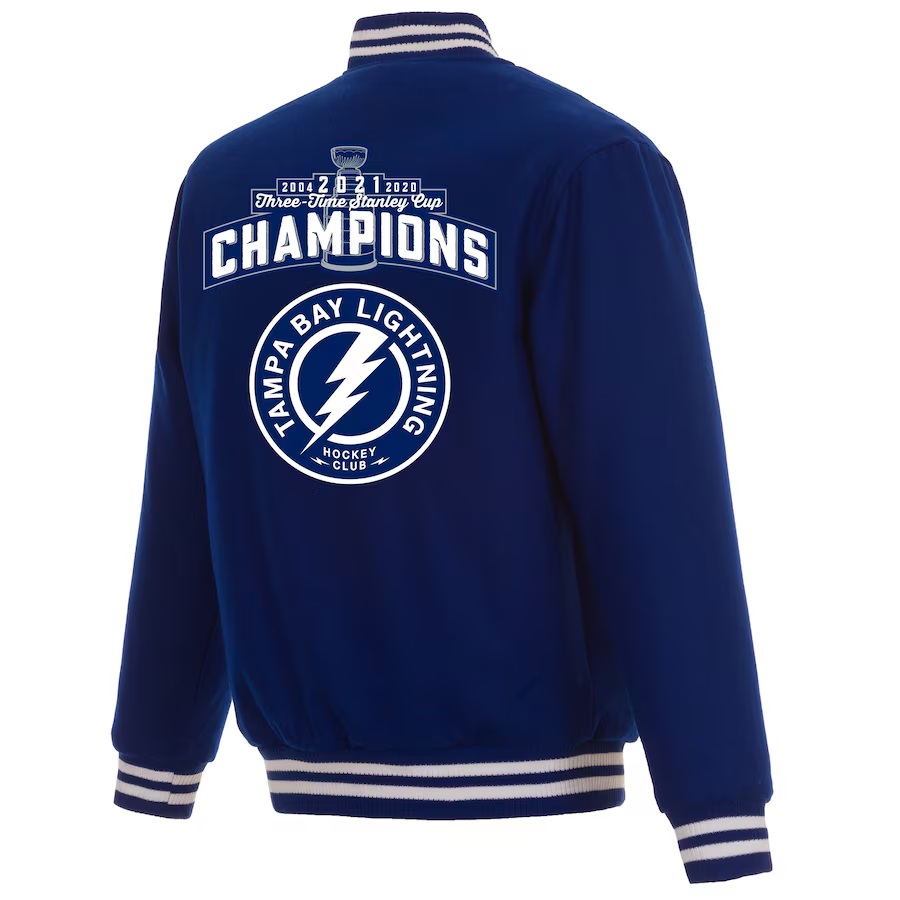 Tampa Bay Lightning 3-Time Stanley Cup Champions Jacket