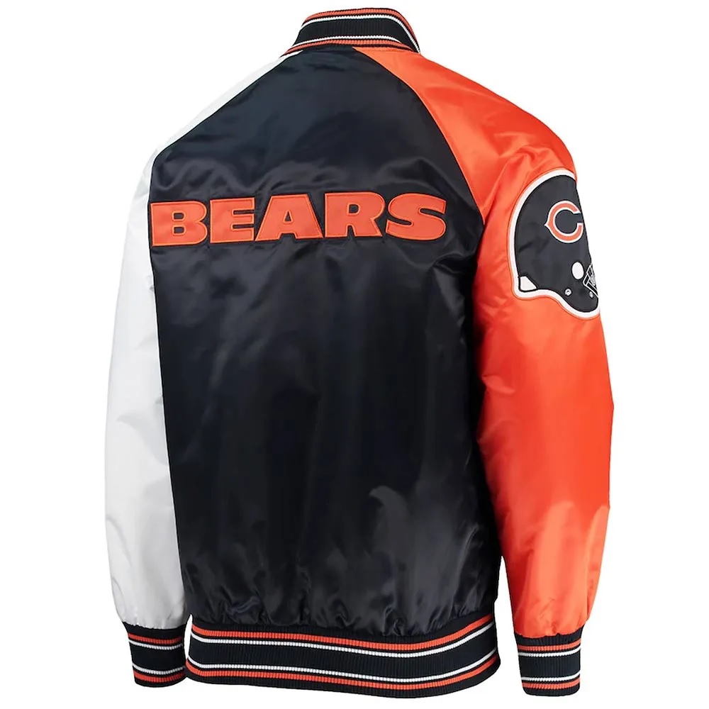 The Reliever Chicago Bears Satin Blue Jacket