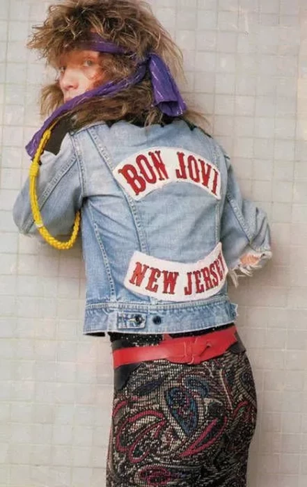 Vintage 90s Bon Jovi New Jersey Denim Jacket